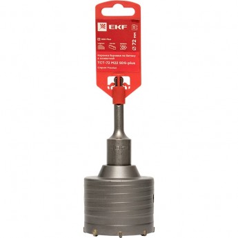 Коронка буровая EKF MASTER по бетону с оснасткой TCT-72 М22 SDS-plus