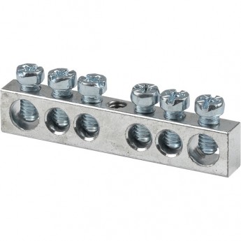 Шина EKF PROXIMA PEN "ноль-земля" 6x9мм 6 отв. оцинкованная крепеж по центру Шина EKF PROXIMA PEN "ноль-земля" 6x9мм 6 отв. оцинкованная крепеж по центру