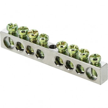 Шина EKF PROXIMA PEN "ноль-земля" 6x9мм 8 отв. оцинкованная крепеж по центру Шина EKF PROXIMA PEN "ноль-земля" 6x9мм 8 отв. оцинкованная крепеж по центру